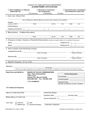 Get and Sign Kcmo Alarm Permit 2018-2022 Form
