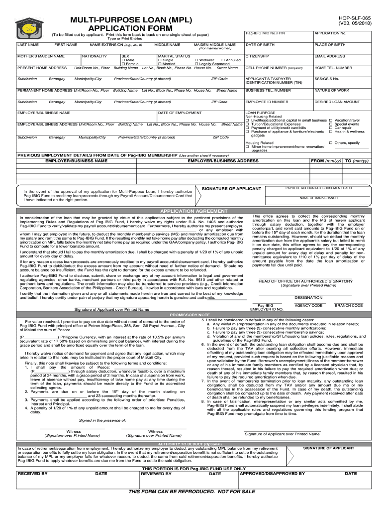 Pag Ibig Loan Form - Fill Out and Sign Printable PDF Template | signNow