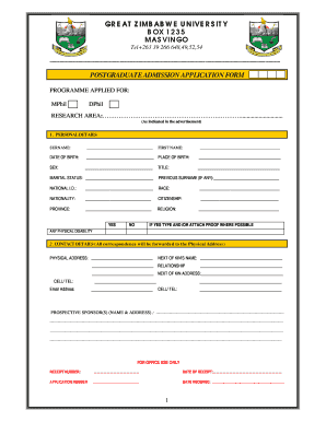 Great Zimbabwe Application Form