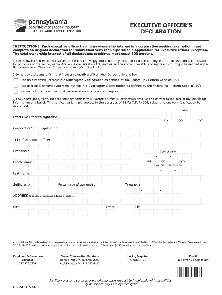  513 Form 2018-2024