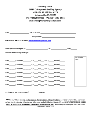 Chiropractic Staffing Agency  Form