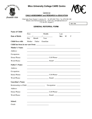 Mico Care Assessment Form