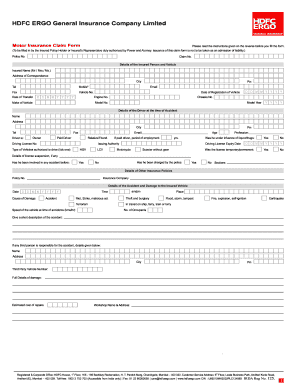 Hdfc Vehicle Insurance  Form