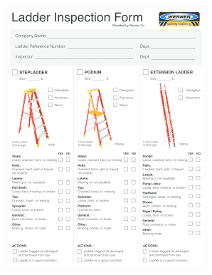 Ladder Inspection Checklist PDF  Form