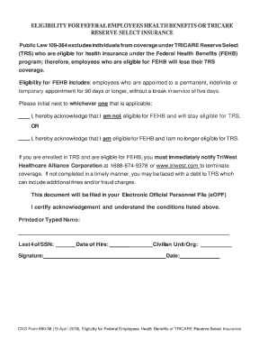 CNG Form 690 58 FEHB Vs TRS