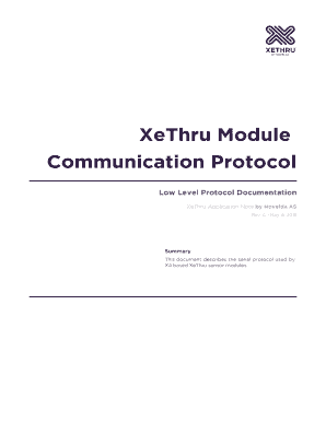 XeThru Module Communication Protocol  Form
