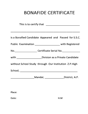 Appeared Certificate  Form