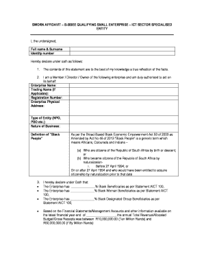 Ict Affidavit  Form