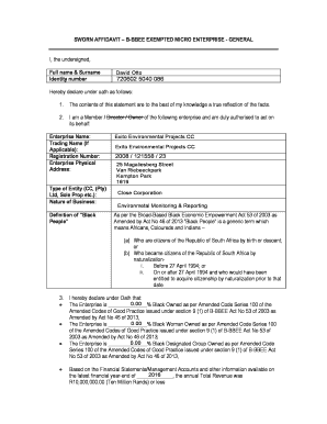 Joint Venture Bee Sworn Affidavit PDF  Form
