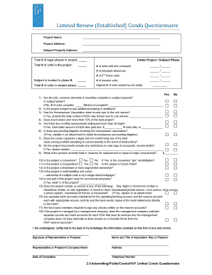 Project Questionnaire PDF  Form