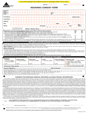  Insurance Consent 2016-2024