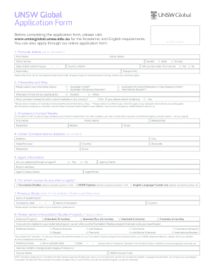 Unsw Global Application Form