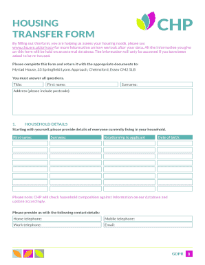 HOUSING TRANSFER FORM Chp Org Uk