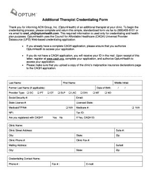 Physician Data Sheet  Form