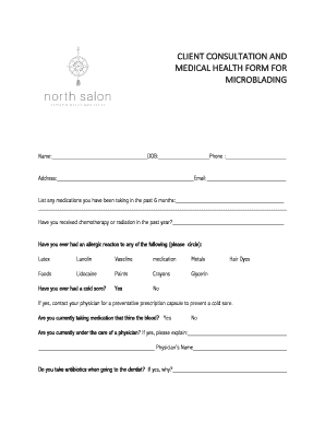 Microblading Consent Form Template PDF