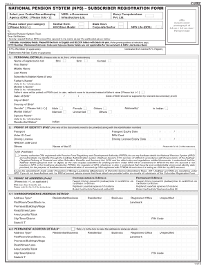 Nps Subscriber Registration Form Ver 11