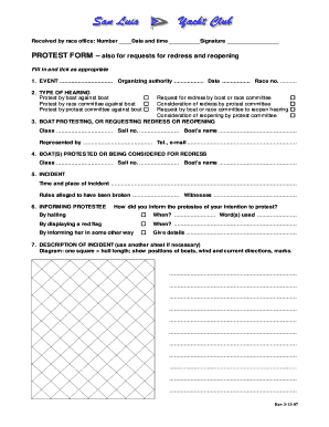 SLYC Protest Form DOC