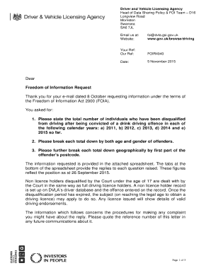 Dvla Letter Template  Form