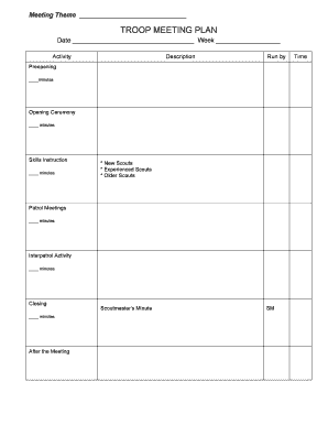  New Scout Equipment List BSA Troop 36 2013-2024