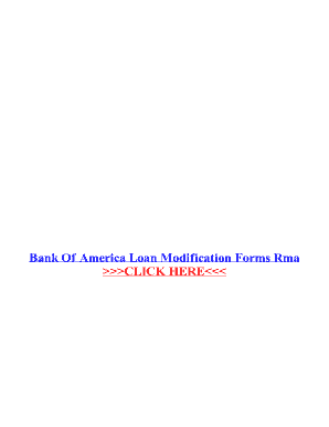 Bank of America Loan Modification Application PDF  Form