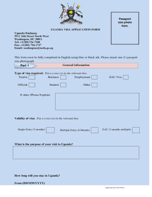 Uganda Visa Application Form PDF
