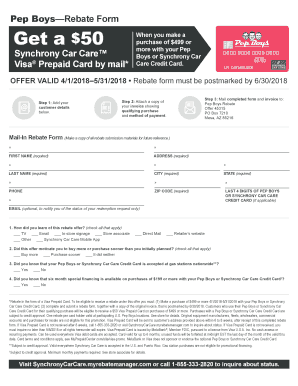 Synchrony Car Care Rebate  Form