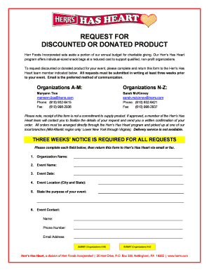Herrs Donation Request  Form
