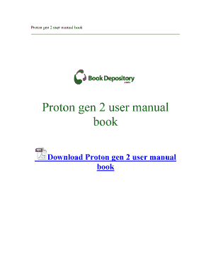 Proton Gen 2 User Manual PDF  Form