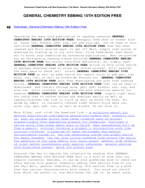 Ebbing Gammon General Chemistry 10th Edition PDF Download  Form