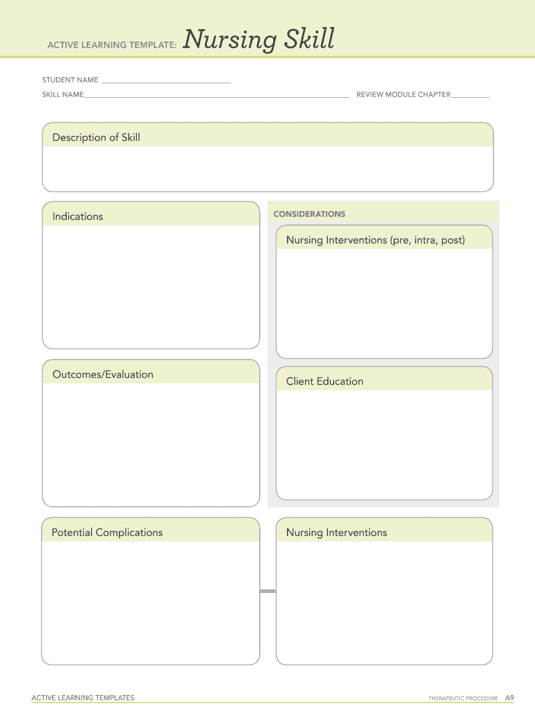 Ati Medication Template  Form