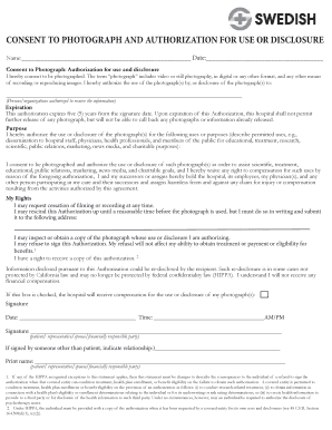 HIPAA Consent to Photograph  Form