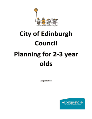 City of Edinburgh Council Planning for 2 3 Year Olds Glow Blogs  Form