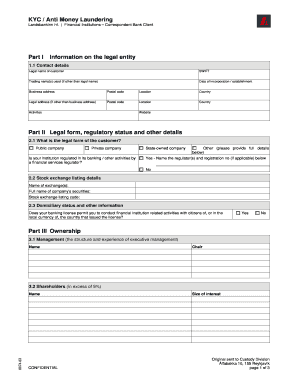 Anti Money Laundering Form PDF