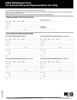  How to Print M G Withdrawal Form for Executors 2018