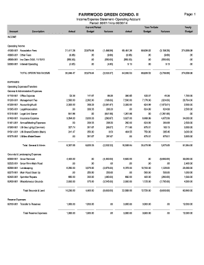 Sample Condo Association Balance Sheet Yool in  Form