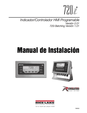 Rice Lake 720i Manual Espa Ol PDF  Form