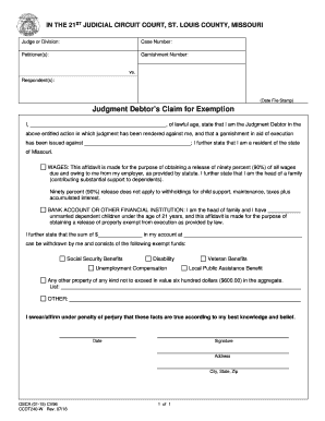 Garnishment Wages  Form