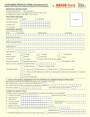 Customer KYC FormNewORD 2764 Cdr NKGSB Bank