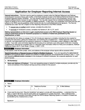 Rrb Application Employer Reporting Form