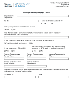 Verification Vendor  Form