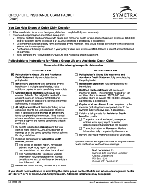 Symetra Claim Death  Form