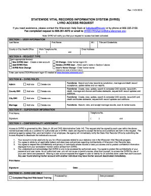 Svris Wisconsin  Form