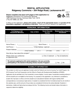 Ridgeway Commons Lackawanna Ny  Form