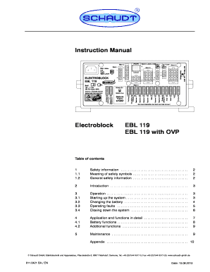 Schaudt Ebl 119 Handleiding  Form