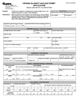  Virginia Hauling Permit Form 2015