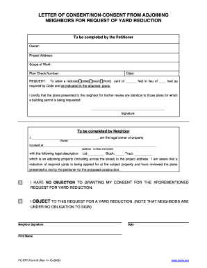 Neighbors Consent  Form