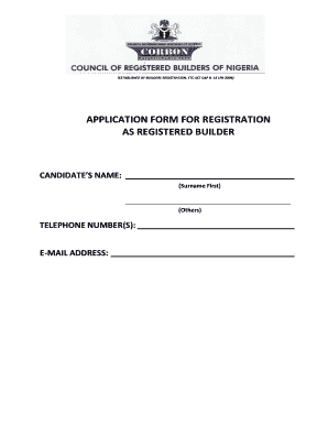 Corbon Registration Form