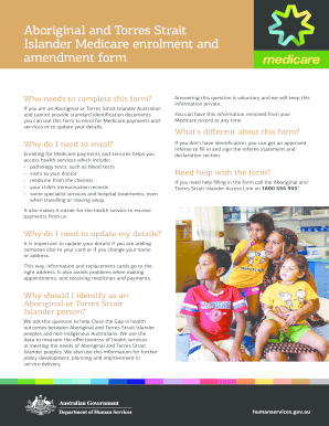 Aboriginal and Torres Strait Islander Medicare Enrolment and Amendment Form