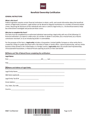 Beneficial Ownership Certification Form Sample