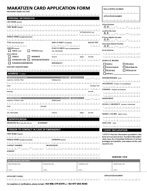Makatizen Application Form for 5k